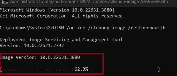 system-cleaned message